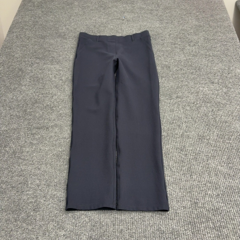 Quince Pants Womens M Navy Blue Rayon Nylon Spandex Stretch Petite Workwear